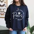 thumbnail image 4 of EcoLoom Paws And Enjoy The Little Things White Long Sleeve Unisex Midweight Crewneck Sweatshirt, 4 of 4