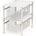 thumbnail image 3 of Biwat Simple Houseware Stackable Basket Drawer, White, 3 of 4