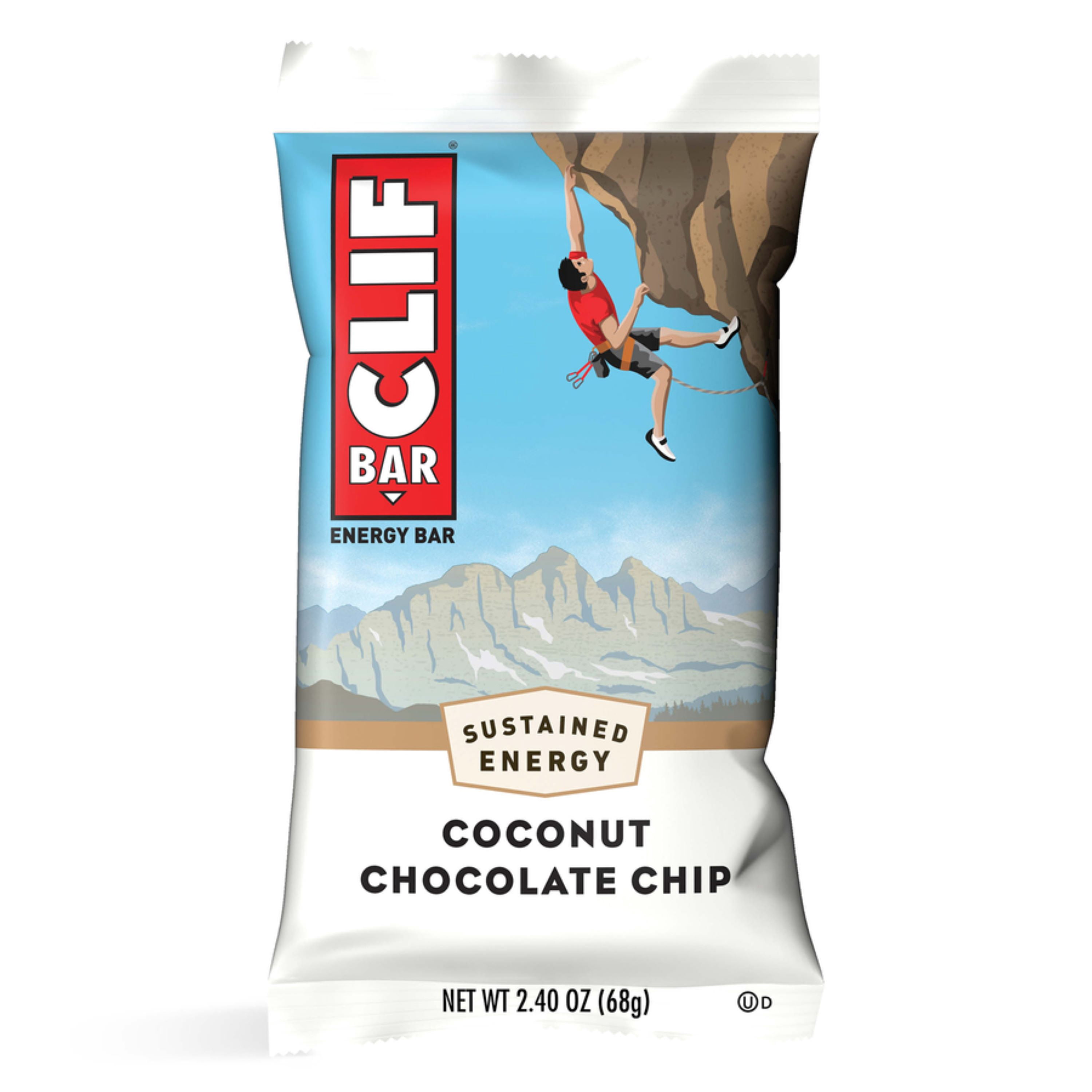 Clif Bar Energy Bars, Coconut Chocolate Chip, 10g Protein Bar, 6 Ct, 2.4 oz