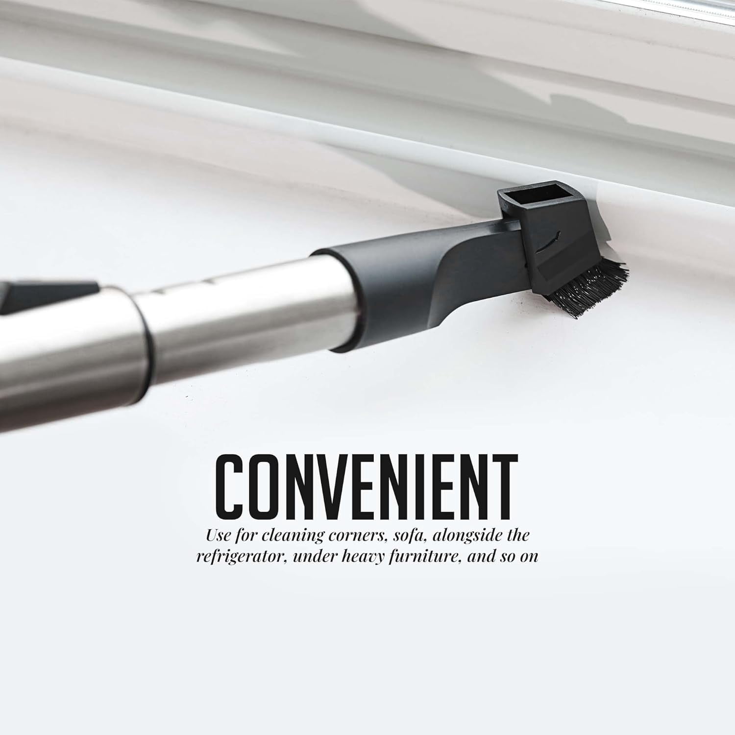 OVENTE Vacuum Brush Attachment, Compatible with ST2620 Electric Bagless Canister Vacuum Cleaner, Effective for Cleaning Corners and Sofa, Durable and Easy to Use, Black ACPST2677
