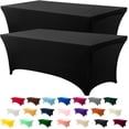 thumbnail image 1 of Mantel Utopia Kitchen de 8 pies de spandex [paquete de 2, negro] 200 g/m², 1 of 8