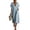 Sky Blue, variant on Summer Linen Dresses for Women V Neck Sleeveless Maxi Dress Casual Lace Trim Gauze Shift Dress with Pockets