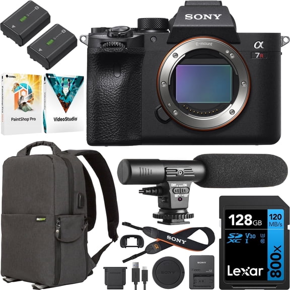 Sony a7R IV Mirrorless Full Frame Camera Body ILCE-7RM4A/B  2 Battery & More Bundle