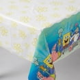 thumbnail image 3 of Amscan SpongeBob SquarePants Plastic Table Cover – 2 Count, 54" x 96", 3 of 6