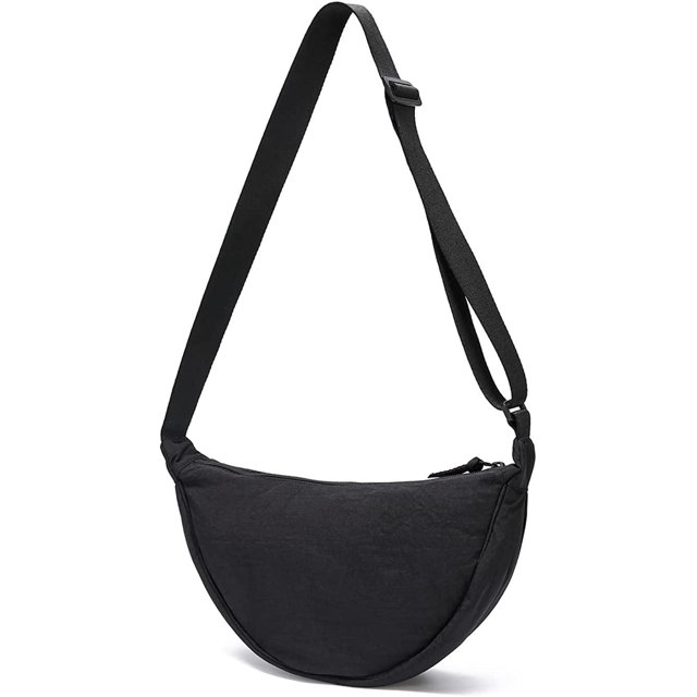 Sac Croissant pour Femmes Hommes Petit Sac Bandoulière en Travers avec Forme de Demi-Lune