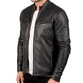 thumbnail image 5 of Mens Black Leather Bomber Jacket | Handmade Genuine Sheepskin Leather Bomber Jacket | Black Slim Fit Bomber Jacket, 5 of 5