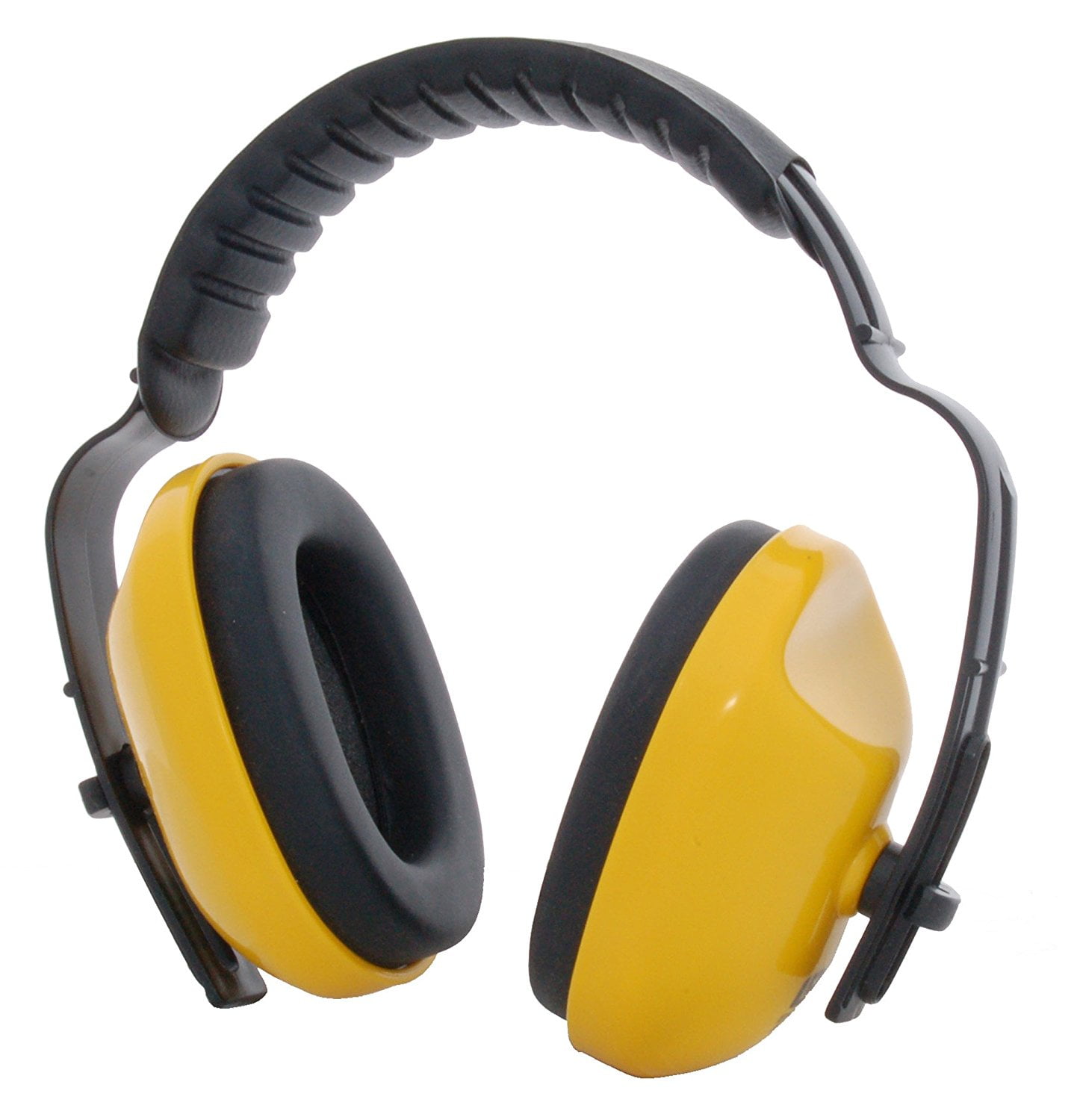 EM106 Adjustable Headband Ear Muffs, Yellow/Black, Comfortable anti