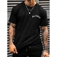 thumbnail image 1 of Camiseta informal de cuello redondo para hombre con estampado de Los Ángeles, 100 % algodón, acabado brillante, corte regular para verano, estilo informal, versión convencional, para verano., 1 of 6