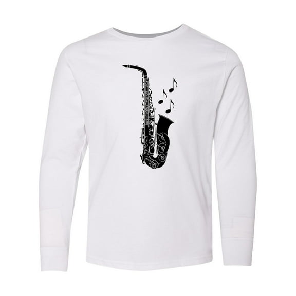 Inktastic Saxophone Musician Band Idea Long Sleeve Youth T-Shirt