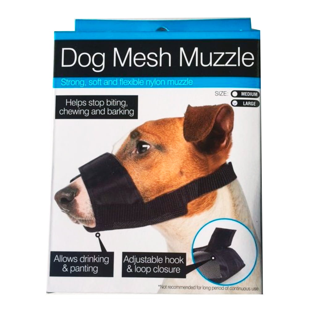 Andiker Soft Dog Muzzles Not Falling Off Medium M, black Large Dogs Mesh Mouth Cover to Prevent Biting Barking and Accidental Eating with Adjustable Loop for Small 