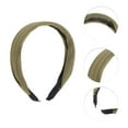 thumbnail image 5 of Unique Bargains 1 Pc Pure Color Wide Headbands for Women Green, 5 of 6