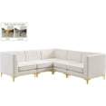 thumbnail image 1 of Meridian Furniture Alina Cream Velvet Modular Sectional, 1 of 20
