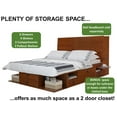 thumbnail image 3 of Memomad Bali Storage Platform Sturdy Bed Frame with Drawers and More (Caramel Brown Wood Queen Size), 3 of 8