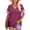 Wine Red, variant on XBASW Womens T Shirts Short Sleeve V Neck Tees Loose Color Blocking Summer Tops S-2XL