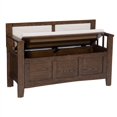 thumbnail image 3 of Linon Banc de Rangement en Bois Carlton Brun Rustique, 3 of 17