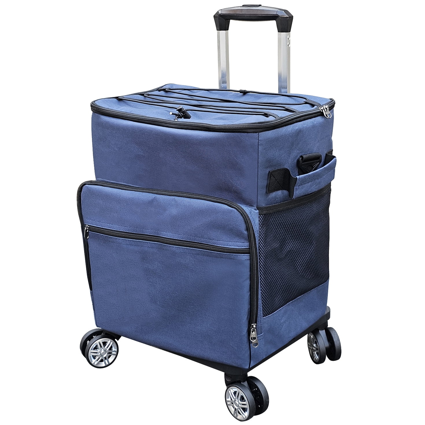 Portable Cooler with Wheels and Handle Collapsible Rolling Cooler Leakproof Insulated Soft Cooler Bag for Beach Camping Patio Travel Outdoor Ball Fields