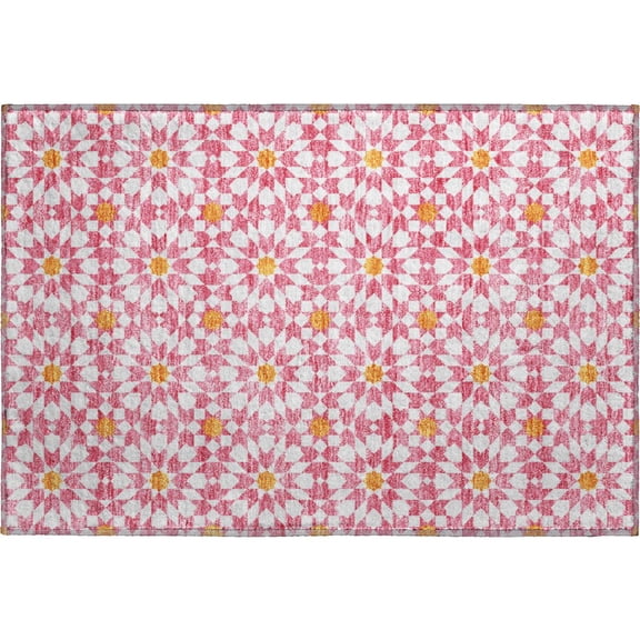 Dalyn Rugs Premium Machine Washable Mayfield AMF734 Pink 1'8" x 2'6" Rug