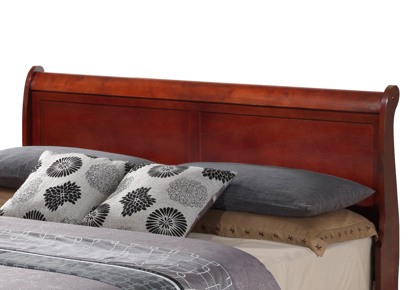 Glory Furniture Louis Phillipe King Bed in Cherry Color