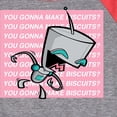 thumbnail image 3 of Invader ZIM - ZIM Happily Sticking His Tongue Out - You Gonna Make Biscuits - Toddler And Youth Raglan Graphic T-Shirt, 3 of 6