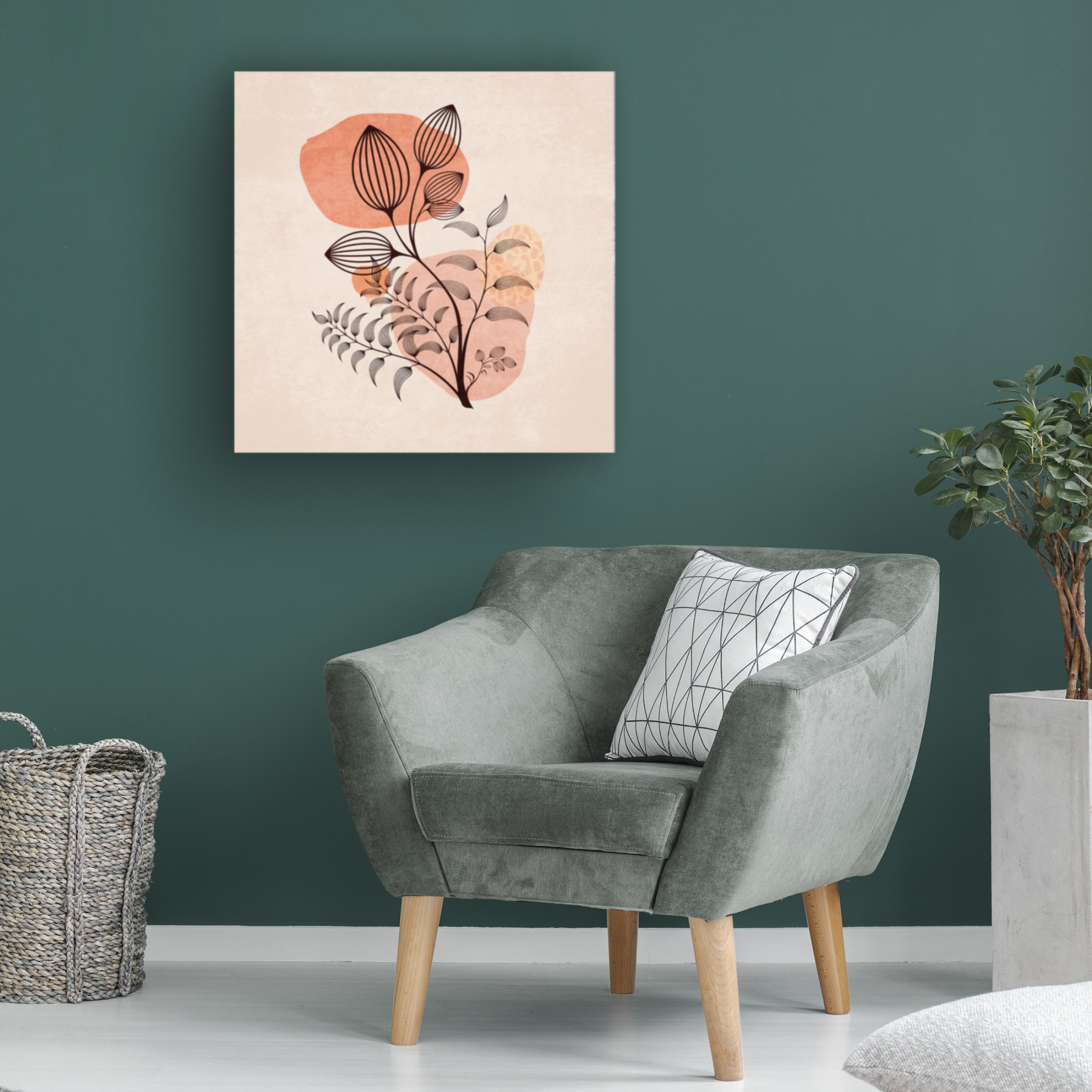 Trademark Fine Art Emel Tunaboylu  Zarif Cicekler 03 Canvas Wall Art