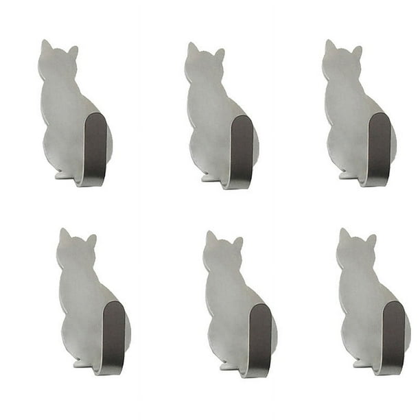Lindos Ganchos con Forma de Mascota, Sin Perforaciones, con Adhesivos para Decoración Del Hogar.