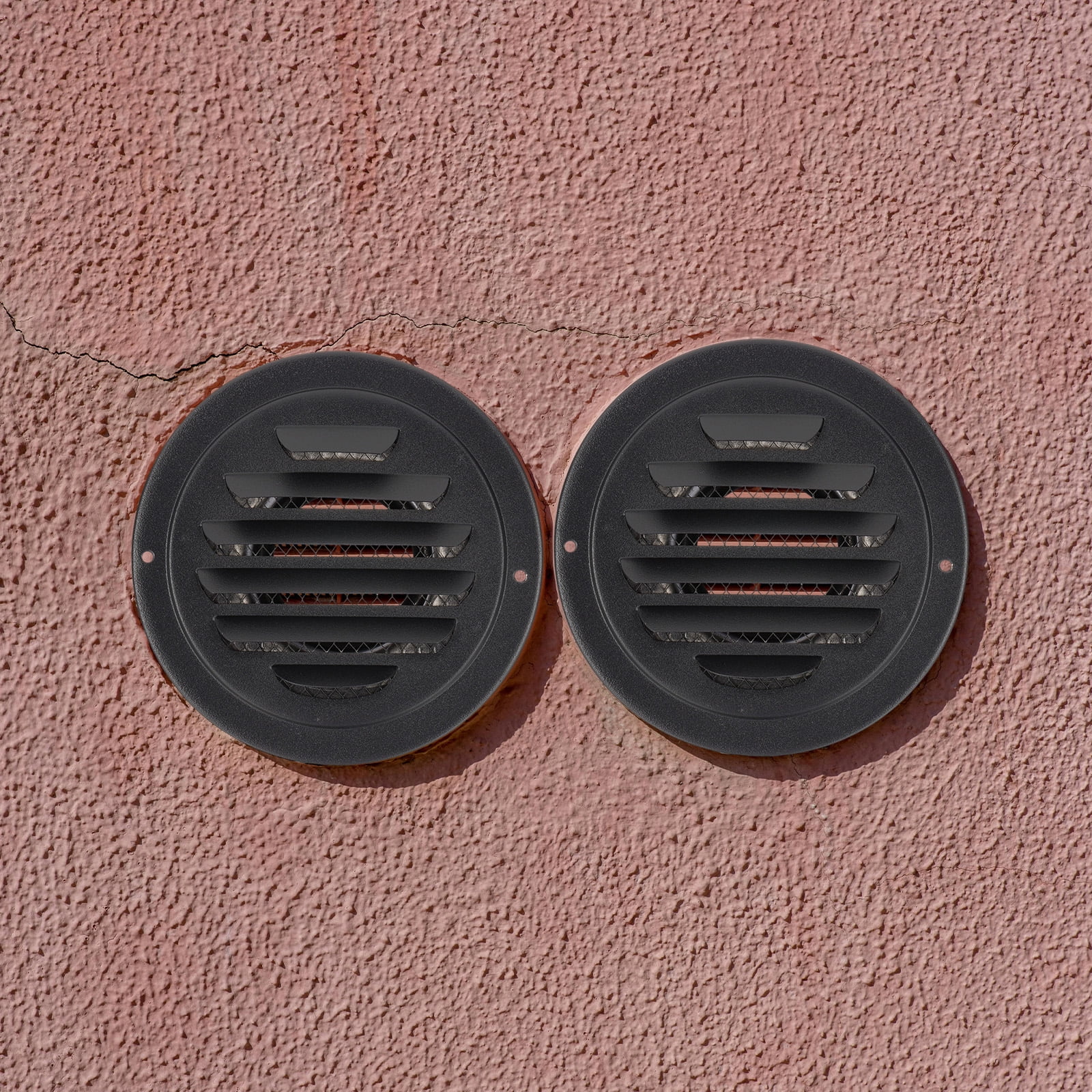 Uxcell Round Air Vents, Outlet Vents Cover 304 Stainless Steel Louver Grille Black 3 Inch