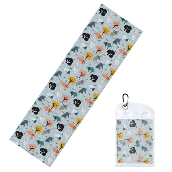 Honeii Elephant Tree Print Instant Cooling Sports Towel,40"x12" Cooling Towel,Quick-Drying Towel for Gym, Running, Yoga, and Outdoor Sports