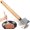 1, variant on Meat Chopper with Wooden Handle, 304 Stainless Steel 6-Blade Ground Beef Masher, 11 Inch Potato and Fruit Masher,Metal Meat Masher for Kitchen (1)