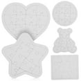 thumbnail image 1 of SHISUYAN 5 Pcs Pièces de Casse-Tête Vierges Ours Carré Rond en Forme de Cœur pour Peinture Design Individuel, 1 of 8