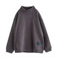 thumbnail image 4 of GigrtiJin Womens Oversized Sweatshirts Solid Color Turtleneck Fleece Pullover Tops Loose Warm Comfy Sweatshirt, 4 of 6