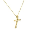 thumbnail image 2 of Pompeii 1/10ct Diamond Cross Pendant 10K Yellow Gold (G/H,I2), 2 of 5
