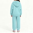 thumbnail image 4 of BRGZLK Boys Girls Hoodie Sweatsuit Set Trendy Solid Color Long Sleeve Half Zip Pullover Sweatshirt and Sweatpants Comfort Warm Tracksuit Fall Winter Clothes for Daily Wear 2026 Light Blue 11-12 Years, 4 of 7
