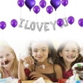 thumbnail image 3 of Bewildely Globo con letras de amor, confesión del Día de San Valentín, globo con corazón de amor, monograma de película de aluminio, decoración para Kits de decoración para fiestas Violeta Bewildely HA8818-06B, 3 of 6