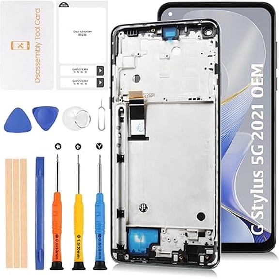TFT for Motorola Moto G Stylus 5G 2021 6.8" with Green Frame LCD Screen Replacement LCD Display Touch Digitizer Screen Assembly XT2131 with Repair Tools(Not for G Stylus 4G 2020)