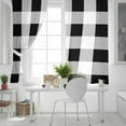 thumbnail image 5 of Fsddascl Black White Plaid Blackout Curtains for Bedroom/Living Room, Thermal Insulated Kitchen Curtains, Spring Farmhouse Buffalo Checkered Grommet Darkening Window Treatment Drapes 42"x84"x2, 5 of 8