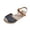 Blue, variant on Summer Womens Sandals Perforated Wedge Sandals with Braided Jute Sole and Adjustable Ankle Strap
