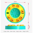 thumbnail image 3 of （yellow）Dog Slow Food Toy Rotating Pet Intelligence Training Leakage Food Box Roulette Toy, 3 of 5