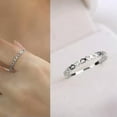 thumbnail image 2 of K-KED Pretty Women Heart Silver Plated Ring Engagement Wedding Delicate Jewelry Gifts Size 6-12-Silver-5, 2 of 6