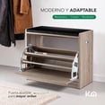 thumbnail image 3 of Mueble Zapatero Gabinete Organizador 3 Niveles con Banco, 3 of 7