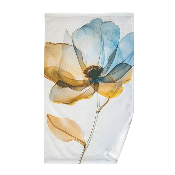 Art Flower Cotton Face Towel Soft Hand Towel Absorbent Bathroom Towel for Kitchen Hotel