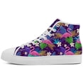 thumbnail image 3 of Aidianart Womens Flamingo High Top Canvas Sneakers High Top Shoes Size 10, 3 of 5