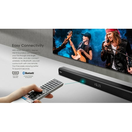 Hisense - 2.1-Channel Soundbar with Wireless Subwoofer - Black