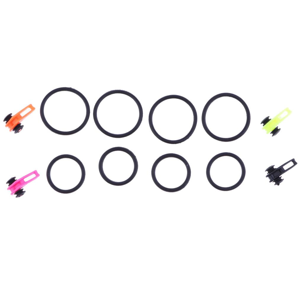 4pcs Fishing Rod Hook Keeper Hook Holder with Rubber Rings