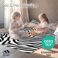 thumbnail image 4 of ODIKA 6' Machine Washable Non-Slip Area Rug, Bold Zebra Stripes Design Eye Catching Decorative Accent High Traffic Rug, Black, 310943, 4 of 5
