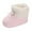 Pink, variant on Huowey Fashion Colorful Little Girls Winter Warm Baby Knitted Pre Walkers Boots For Baby Classic Shoes, 6-12 Months