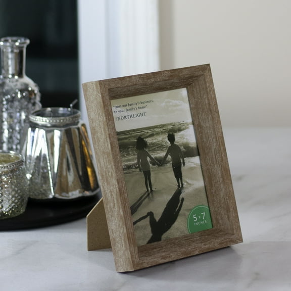 Rectangular Wooden Picture Frame - for a 5" x 7" Photo - 8.5" - Brown