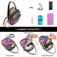thumbnail image 5 of FORMRS Crossbody Bag for Women Quilted Travel Shoulder Cell Phone Purse with Chain Strap Handbag, Vibrant Art Flowers, 5 of 7