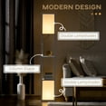thumbnail image 4 of Homiyad Modern Shelf Floor Lamp with Dual Ambient Light, Standing Lamp Living Room, Bedroom, 10.25"x10.25"x61.5", White, 4 of 8