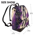 thumbnail image 3 of KLL Astronaut Floating purple Space Print Leather Backpack,PU Leather Laptop Backpack Purse for Women and Ladies Daypacks Bags for Travel College Work, 3 of 4