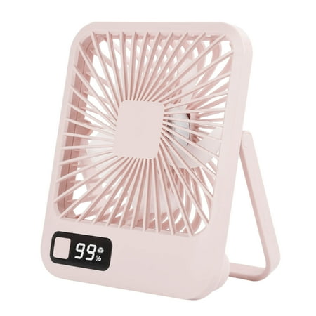 

ESULOMP 2023 New USB Small Fan Desktop Foldable Charging Office Digital Display Small Super Silent Hanging Stand Features Fan Blade Material: Plastic Additional Functio